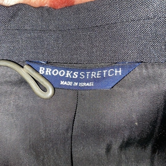Brooks Stretch Blazer Blue Check 100% ViscoSport Coat Jacket Made in Israel 43L - Picture 5 of 14